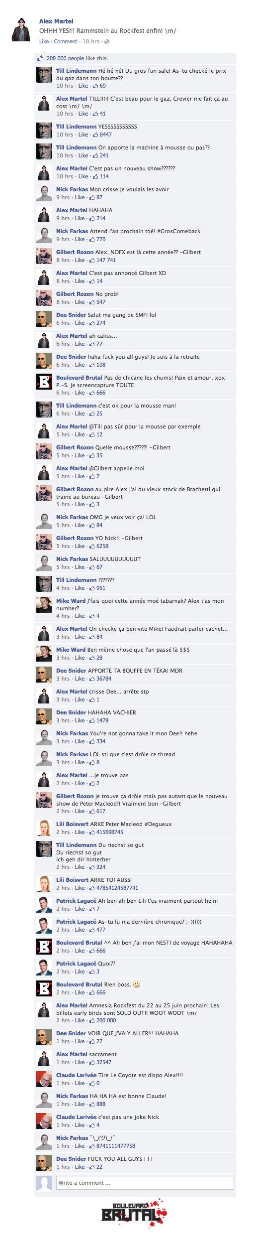 alex martel rockfest rammstein heavy montreal nick farkas till lindemann